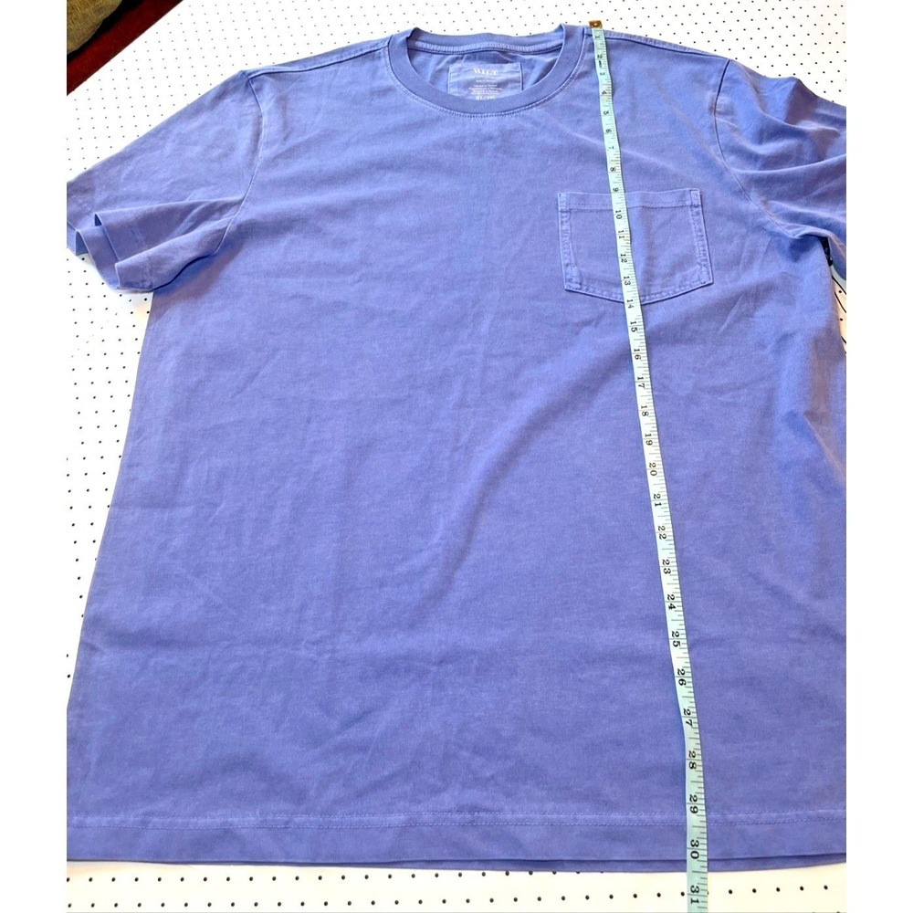 WILT Vintage Wash Pocket Tee XL NWT Periwinkle Blue Garment Dyed T Shirt - Picture 2 of 10